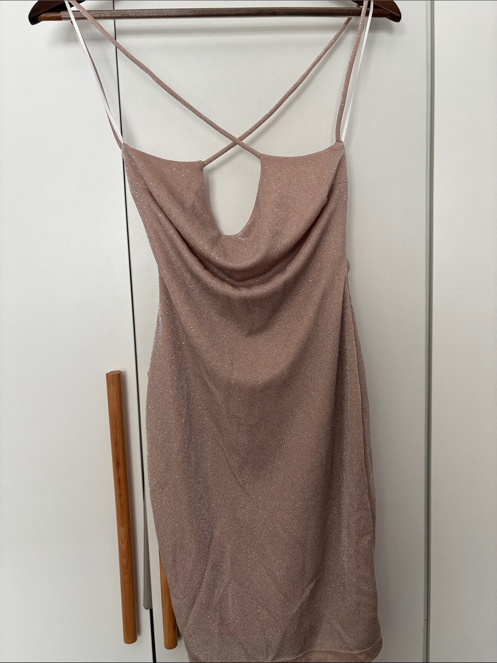 Windsor Sparkling Blush Cowl Midi Dress